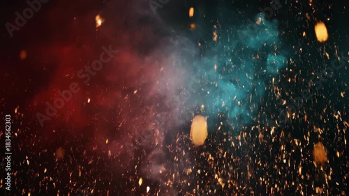 Abstract Explosive Particle Burst Erupting Triumphantly