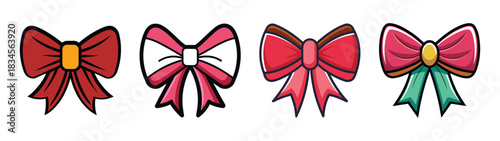Download beautiful ribbon bow vector designs for gift wrapping and decoration projects free graphic art