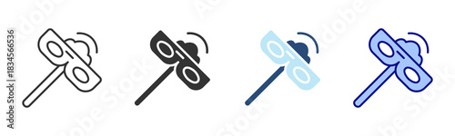 Eye Mask Icon Set. Designed In Multi Style