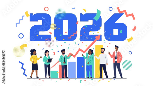 Celebrating 2026 Business Growth with a Diverse Team and Future Success