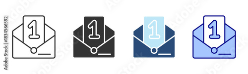 Invitation Icon Set. Designed In Multi Style