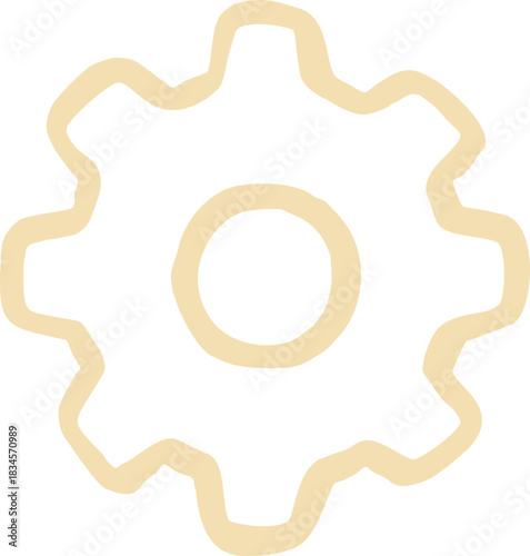 Doodle beige gear element