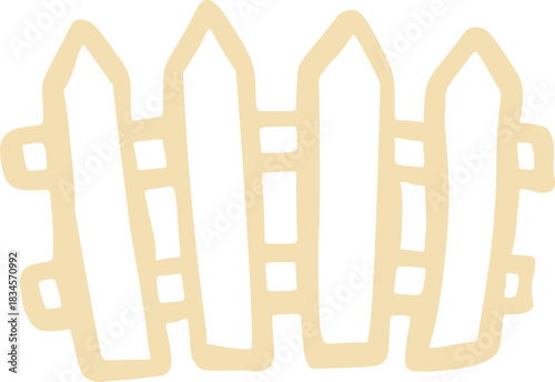 Doodle picket fence element