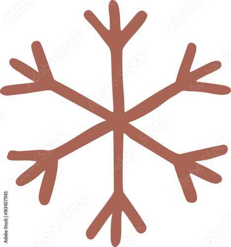 Snowflake doodle element
