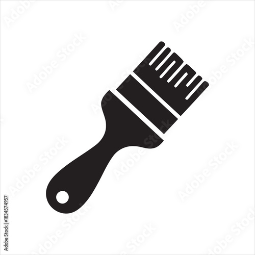 Paintbrush Icon – Artistic Silhouette Vector