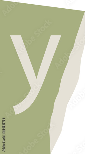 Cutout Paper Y Letter