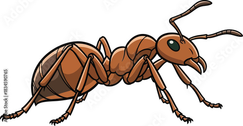 Ant insect bug animal vector illustration graphic design element isolated on transparent background, Vector