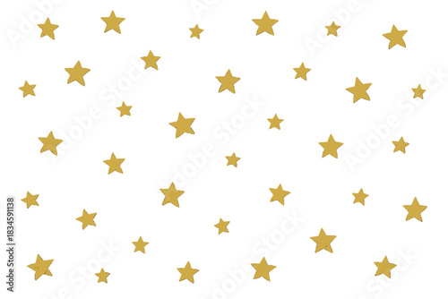 Tiny golden stars against a dark backdrop evoke a festive holiday atmosphere; a celebratory theme viewed from above, slightly out of focus and blurred