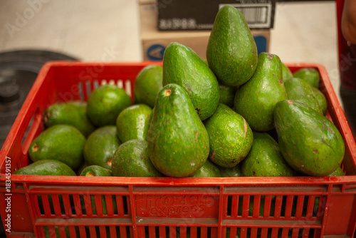 Avocado texture at Colombian market