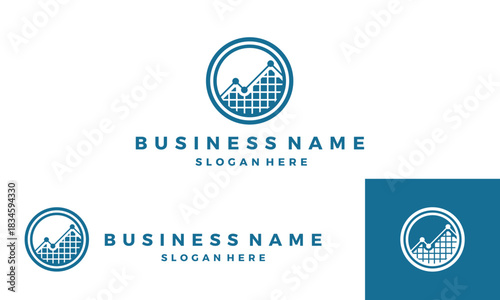 Financial Growth Chart Logo Design Business Concept.