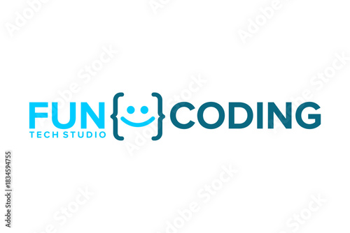 Fun Coding Tech Studio Logo Design.