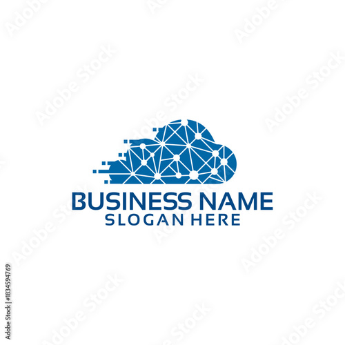 Digital Cloud Network Technology Logo Design.