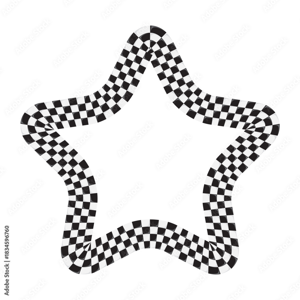 Naklejka premium star frame Race flag background