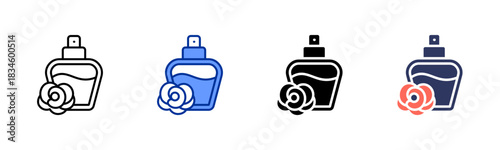Perfume icon set multiple style collection