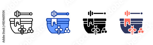 Honey icon set multiple style collection