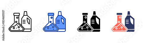 Chemical Product icon set multiple style collection