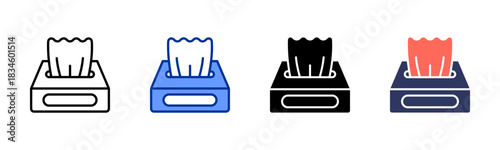 Tissue icon set multiple style collection