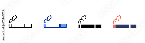 Smoking icon set multiple style collection