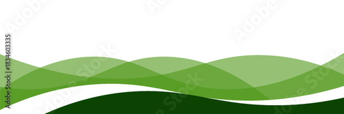 Abstract green wave background, Vector green line background curve element with white space for text and message design, overlapping layers. vector Eps 10