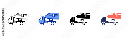 Pushback icon set multiple style collection