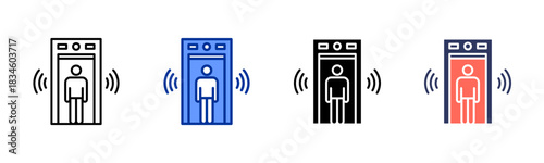 Metal Detector icon set multiple style collection