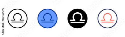 Libra icon set multiple style collection