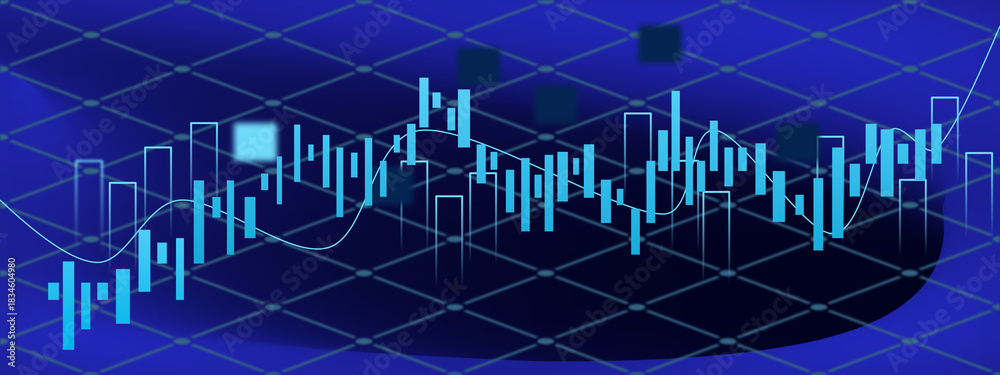 Naklejka premium Transparent stock market chart showing business growth, rising trends, financial performance, investment Growth graph a year 2026 of business and data analysis. Development to success in year 2026.