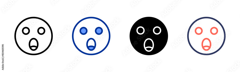 Fototapeta premium Spooky icon set multiple style collection