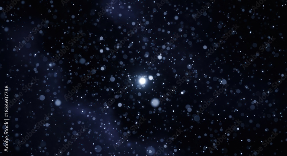 Fototapeta premium Mystic nightscape: An evocative display of glowing orbs against the ethereal dark backdrop