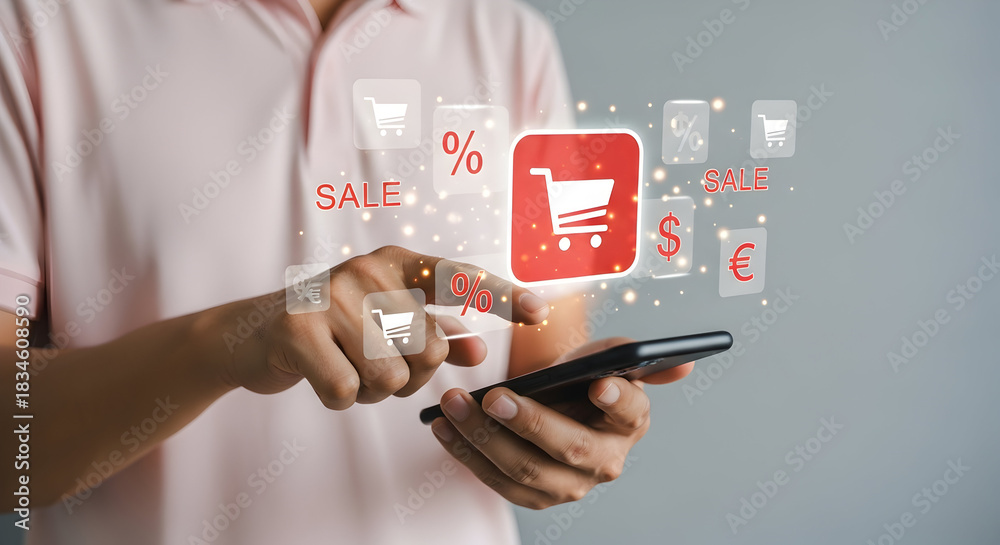 Obraz premium Experience seamless online shopping with our intuitive mobile app, designed to make your purchase journey simple, secure, and satisfying today.