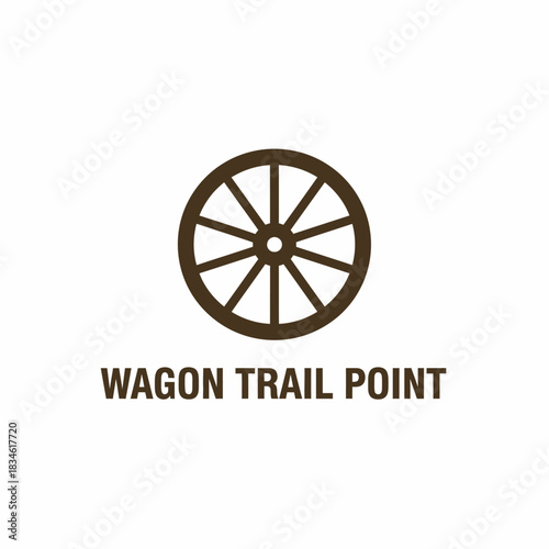 Simple Wagon Wheel Trail Logo