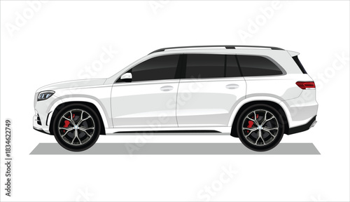 modern car icon side view design template vector