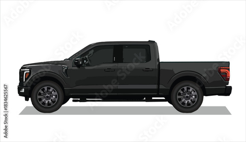 white icon logo sign truck car off road side view 4x4 4wd 3d auto motor art ram race power art 3d color car vector power trip pick up model diesel rally