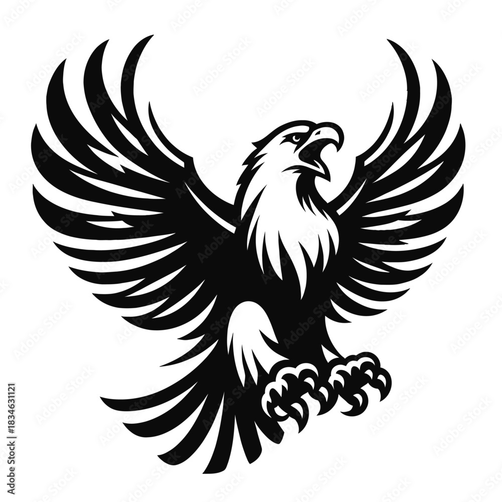 Fototapeta premium Flying Screaming eagle full b...