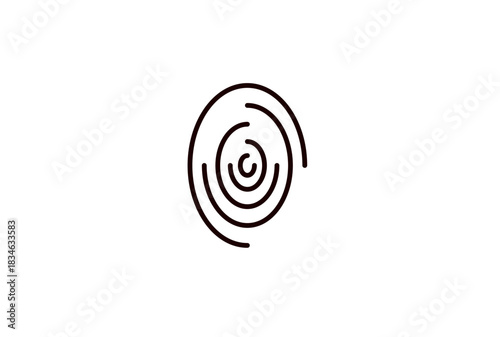 シンプルな指紋のアイコン