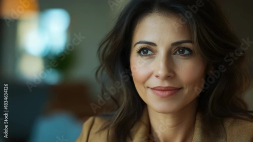 Wallpaper Mural Smiling businesswoman in office setting, professional and confident. Torontodigital.ca