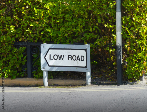 Low Road Sign