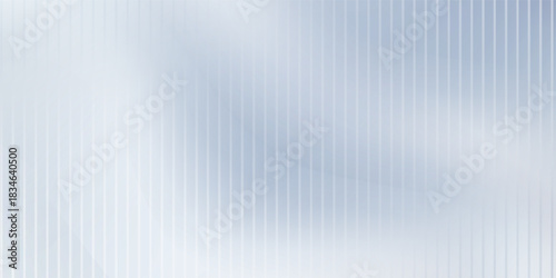 Soft glass ripple gradient in icy pale blue and lavender hues. Delicate reeded texture with frosted distortion effect and minimal vertical blur. Glass texture, vector illustration