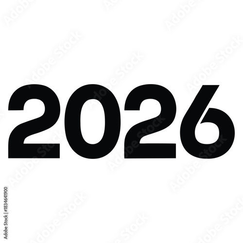 Bold 2026 design element for future events and new year celebration projects