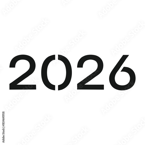 Bold 2026 design element for visionary branding and futuristic concepts