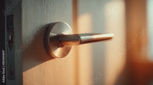 Close up of a door handle
