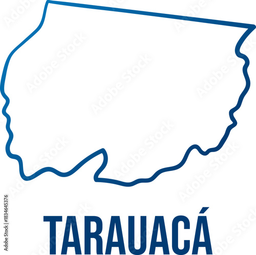 Tarauacá municipality in Immediate Region of Tarauacá,Acre,Brazil simplified map