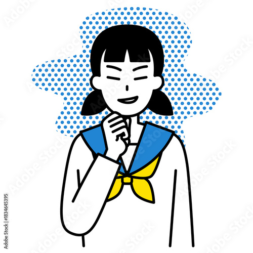 悪巧みをする女子学生