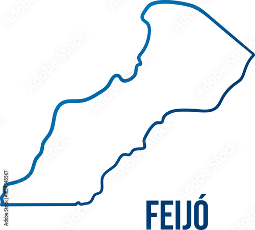 Feijó municipality in Immediate Region of Tarauacá,Acre,Brazil simplified map