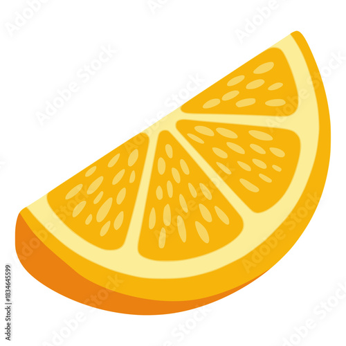 Slice lemon nature fruit healthy vitamin C flat color vector illustration template design