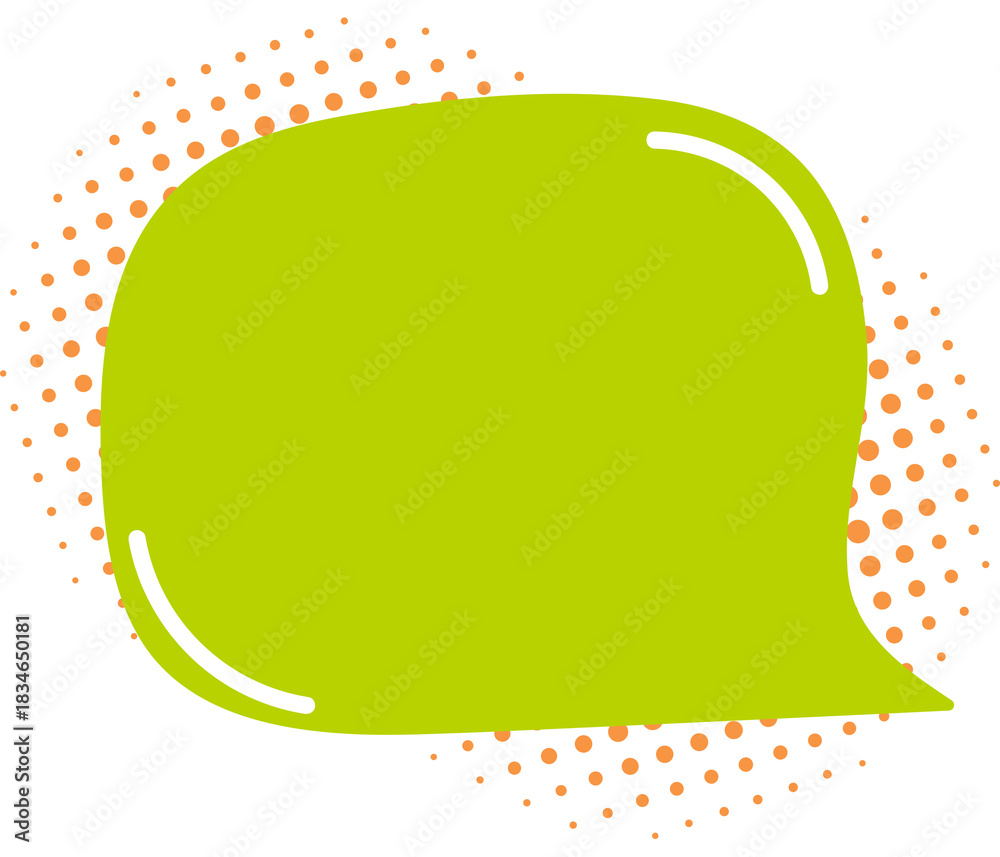 Naklejka premium Conversation chat bubble in comic pop art style, copy space for 90s style media promotion and advertisment