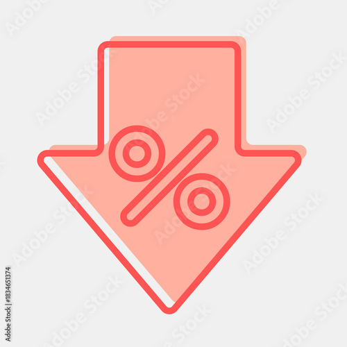 Icon low price. Black Friday Sale elements. Icon in two tone style.