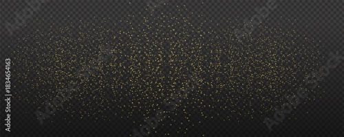 Gold magic glitter dust light with star shine. Golden flare shine in black background. Luxury Christmas stardust powder explosion. Flying abstract yellow firefly spray trail and flash swirl line