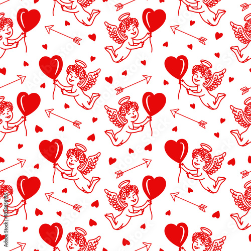 Seamless vector pattern for St. Valentine's day