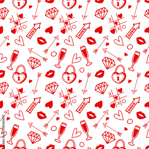 Seamless vector pattern for St. Valentine's day